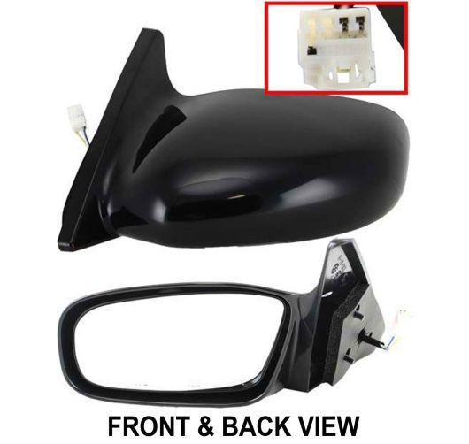 New electric power gloss black driver side view mirror left door lh coupe