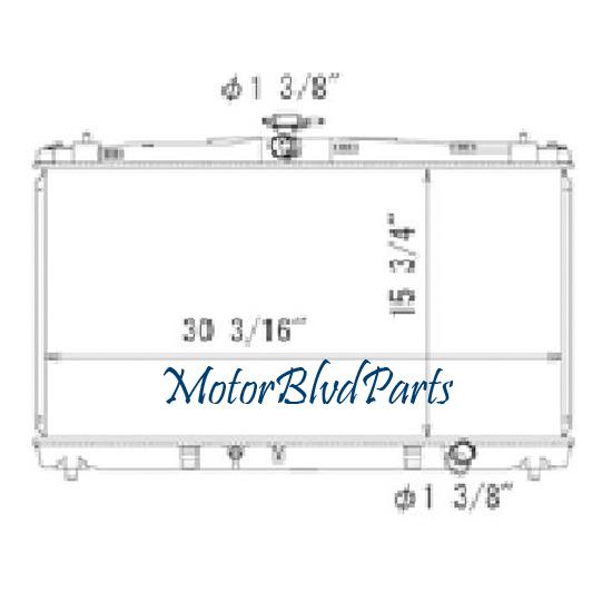 2013 lexus es300h 2.5l l4/lexus es350 3.5l v6 tyc replacement cooling radiator