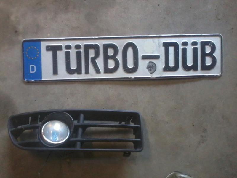 Turbodub europlate and pass side 99-05 jetta foglamp and bezel