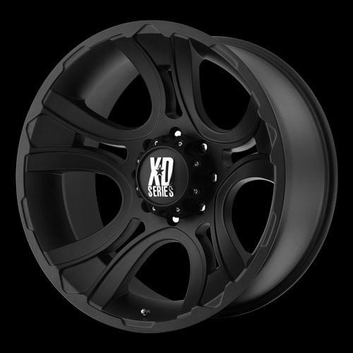 18" x 9" xd801 crank rims 8x170 w/ 35x12.50x18 toyo open country mt wheels tires