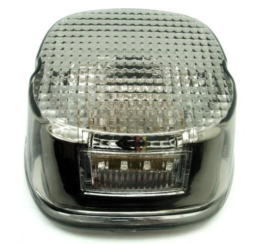 Smoke lens led tail brake light for harley dyna sportster xl 1200 883 fx fxd fxr