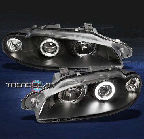 97 98 99 mitsubishi eclipse ccfl halo projector headlights jdm black left+right