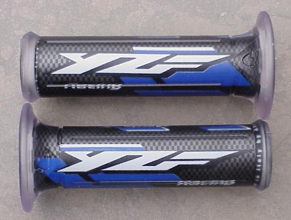 Yamaha yzf 600 600r r6 r1 blue carbon gel racing grips