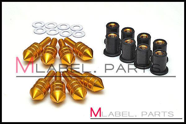 Spike gold windscreen fairing bolts screws cbr1000rr 04 05 06 07 08 honda 