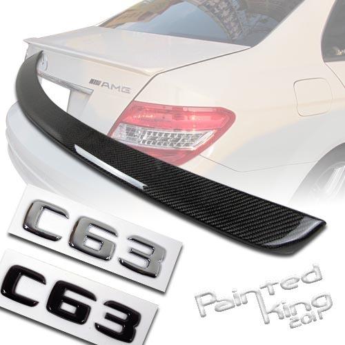 08 13 mercedes-benz c class w204 sedan a carbon fiber trunk spoiler