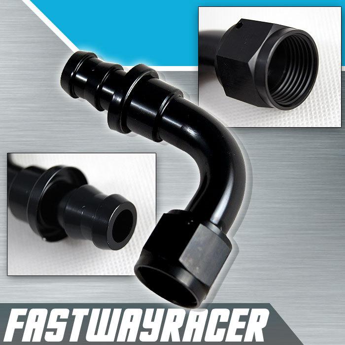 90 degree -12 an push on lock oil fluid air line hose end fitting 12an elbow 12