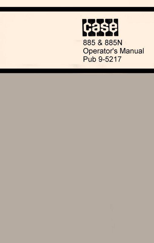 Case david brown 885 n 885n tractor operators manual