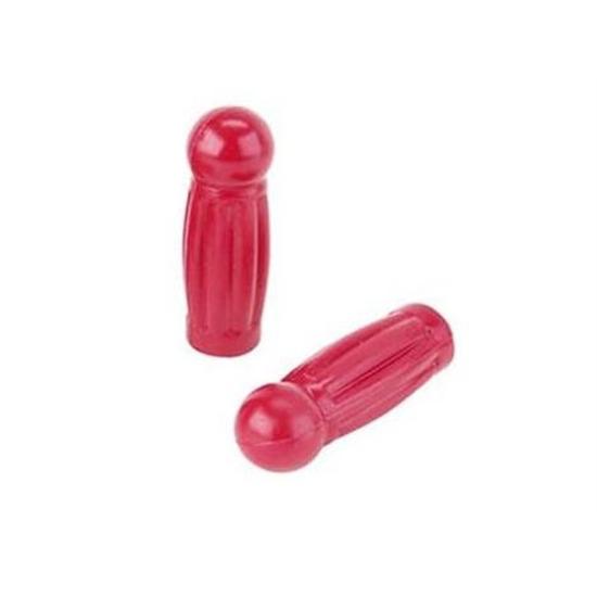 New ball end grips for 1/2" handlebar, red, pair