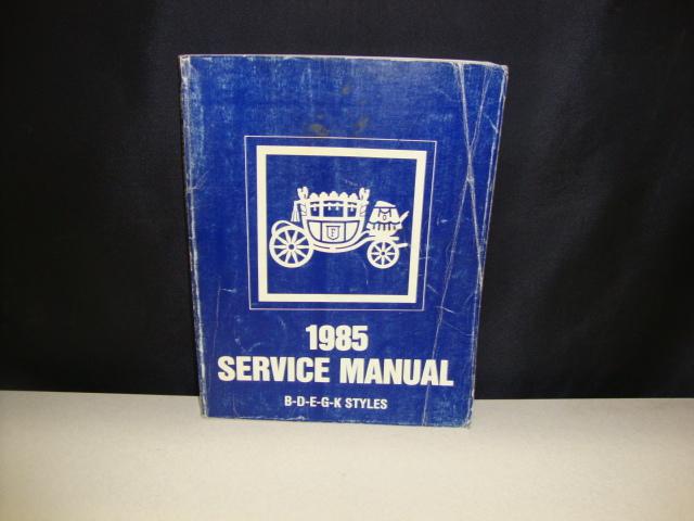 Factory 1985 fisher body service manual b-d-e-g-k 