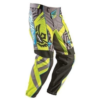 Fly racing mens f-16 offroad pants lime/gray ltd 26