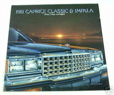 1981 81 chevrolet chevy caprice classic impala brochure