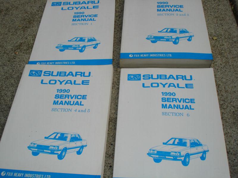 1990 subaru loyale service manuals six section set