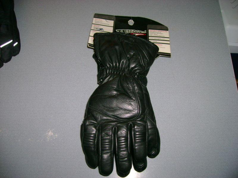 Buy Teknic Waterproof Reno Gloves Black Leather Womens Small in ...