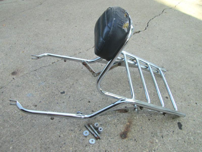 1982 suzuki gs650 adjustable backrest / chrome rack