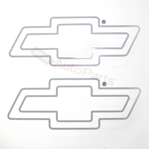 2 chevy bowtie clear vinyl window/glass decals emblem stickers for car-truck-suv