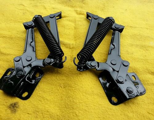 1960-63 falcon sprint futura hood hinges powdercoated gloss black 63 62