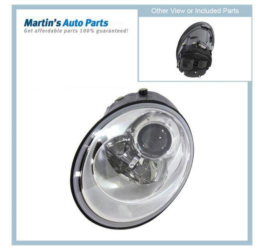 Clear lens new headlight lamp left hand vw halogen lh driver side vw2518109