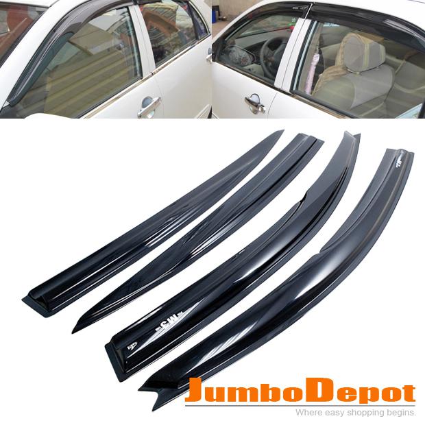 Set for 2004-2008 mazda 3 sedan vent window shade visor rain guard kits