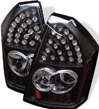 Chrysler 300 black euro tail lights rear stop lamps w leds - great condition