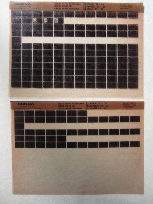 1992-1993 honda motorcycle gl1500a e i gold wing microfiche part catalog gl 1500