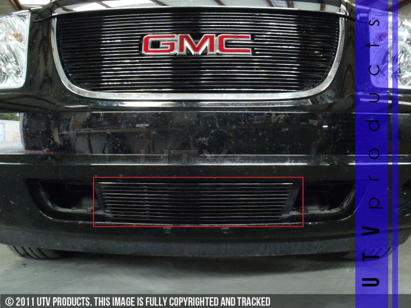 2007 - 2011 gmc yukon bumper 1pc black billet grille kit for models w/towhooks