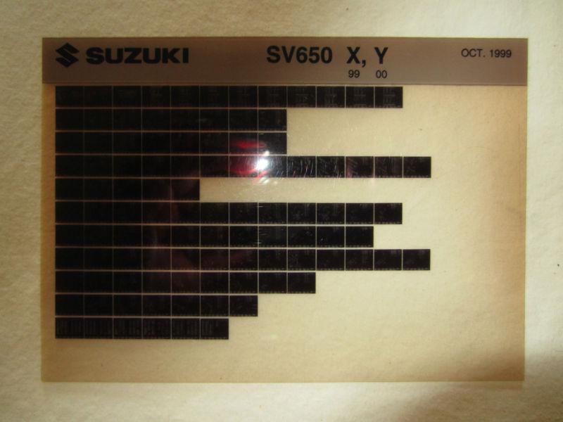 1999-2000 suzuki motorcycle sv650 x y microfiche part catalog sv 650 