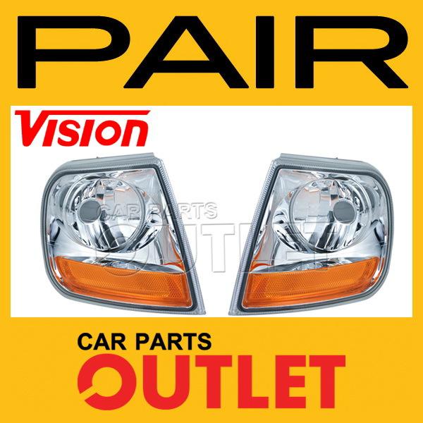 01-03 ford f150 lightning pickup corner light lamp signal left+right pair new