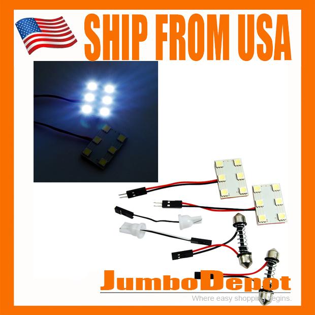 Us courtesy side door light wedge bulb interior lamp 6 smd white led 12v new hot