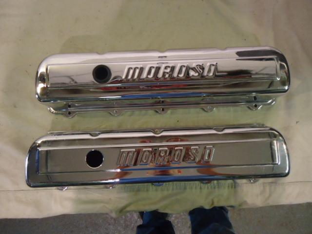 Moroso chrome stamped valve covers!!!!/gm 403 old / t/a