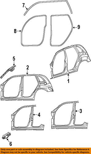 Chrysler oem 4724784ac pillars, rocker & floor-weatherstrip