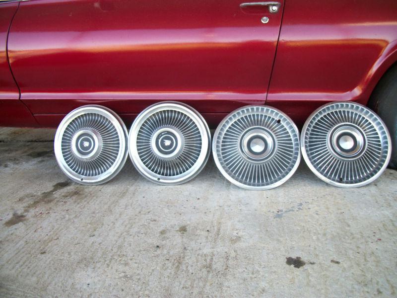 67 68 mercury cougar montego comet monterey set of 4 -14" wheel covers hub caps