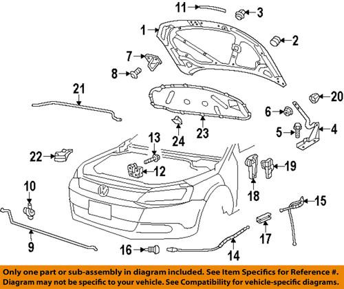 Volkswagen oem 5c7823531 hood release cable-release cable