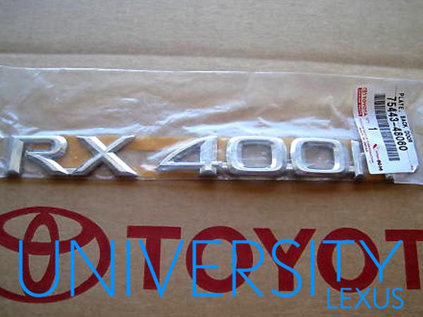 New oem original equipment 2006 lexus rx400h rear emblem badge "rx 400h "