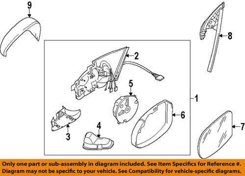 Volkswagen oem 3c8857538gru outside mirrors-mirror cover