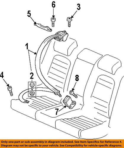 Volkswagen oem 3c8857806draa rear seat belts-seat belt assembly