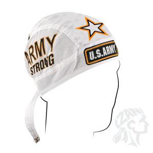 Skull cap bandana do rag headwrap army strong