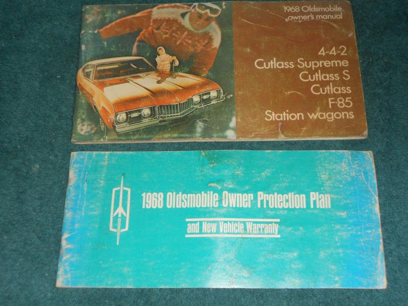 1968 oldsmobile 442 cutlass supreme / f-85  / wagon owner's manual set with  opp