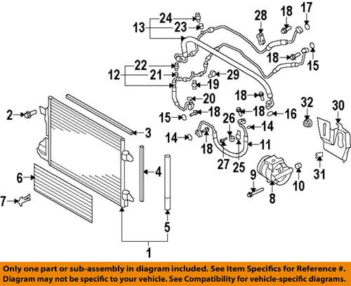 Volkswagen oem 5n0820411e a/c condenser