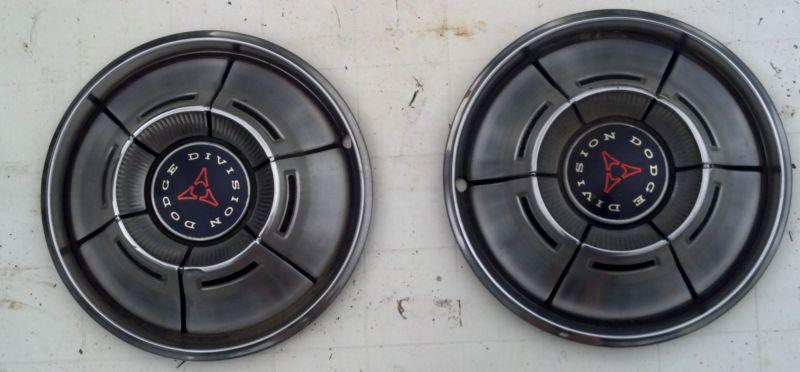 Estate find 1950's 1960's 1970's vintage dodge hub caps set of 2