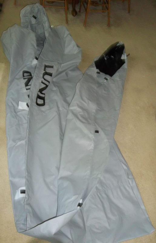 Lund 1700 pro angler boat cover wo/ws gray