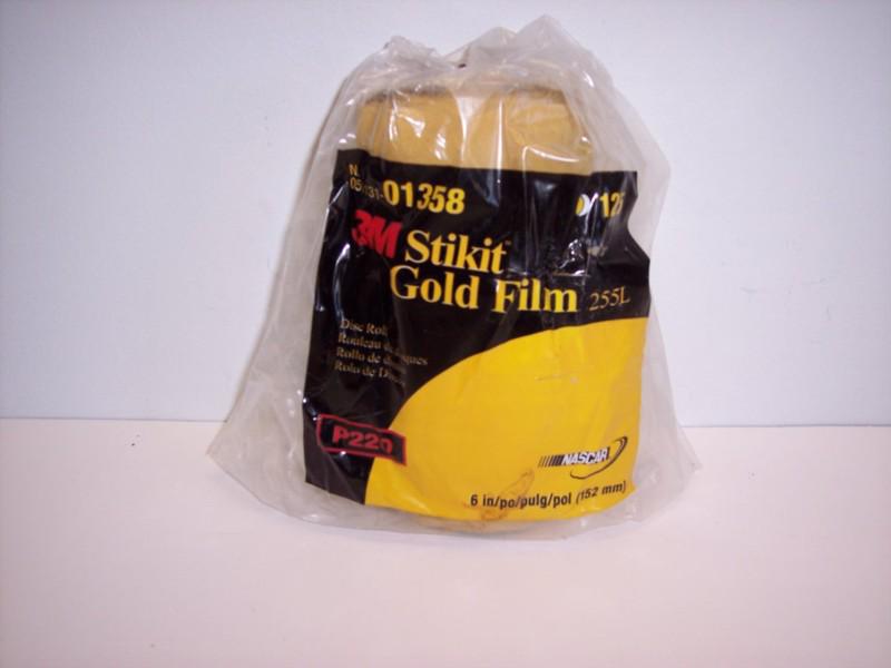 3 rolls of 3m stikit gold 6 inch sanding disks 220 grit 125 disks per roll   