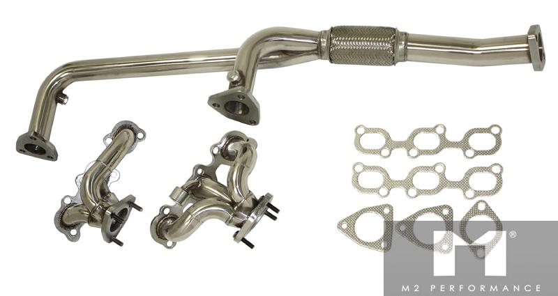 M2 3pc 6-2-1 stainless steel header w/ downpipe maxima 95-01 3.0l v6 vq30de