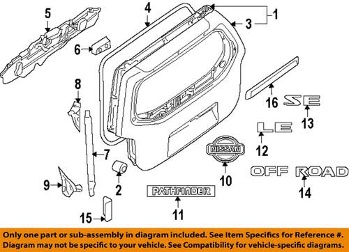 Nissan oem 90876ea50a lift gate-protector