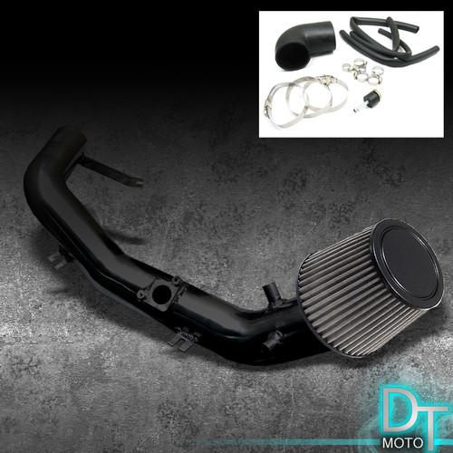 Stainless washable cone filter+ cold air intake 06-11 civic si 2.0l blk aluminum