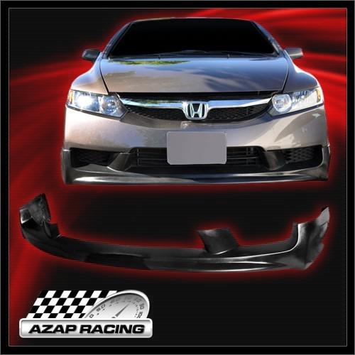 2009 10 11 mug poly-urethane black front bumper lip spoiler for honda civic