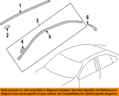 Acura oem 72920s0ka01 roof-pillar molding