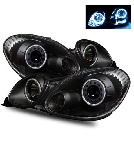 98-05 lexus gs300/gs400 ccfl angel eye halo black projector headlights housings