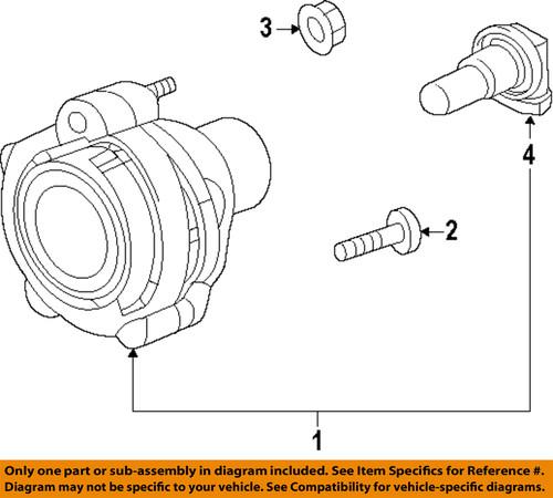 Buick gm oem 22830038 fog light-fog lamp assembly