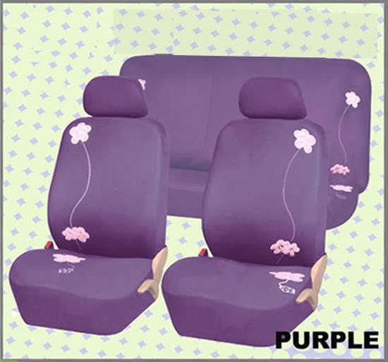 Flower print fabric seat covers solid bench+ 2 bucket covers  final sale