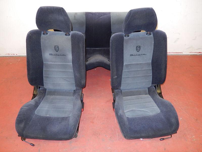 Jdm nissan silvia 240sx s14 front rear seats with rails 1995 1996 1997 1998
